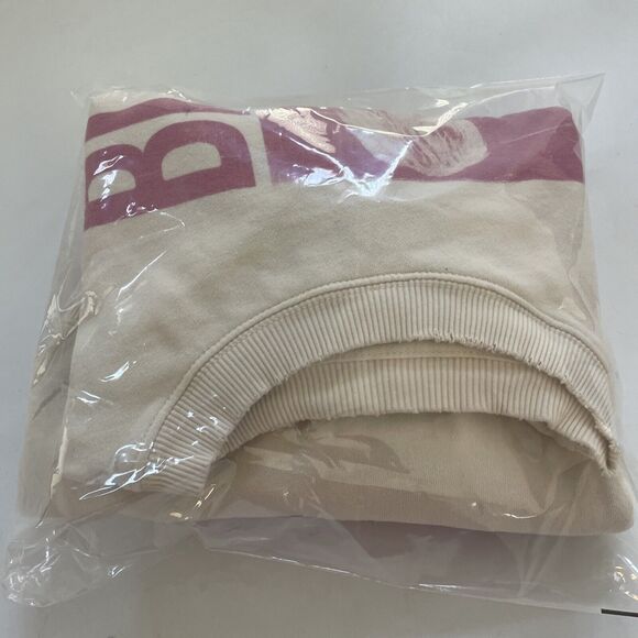 American Eagle Blondie Oversized Crewneck Sweatshirt Cream Pink XS - Picture 11 of 11